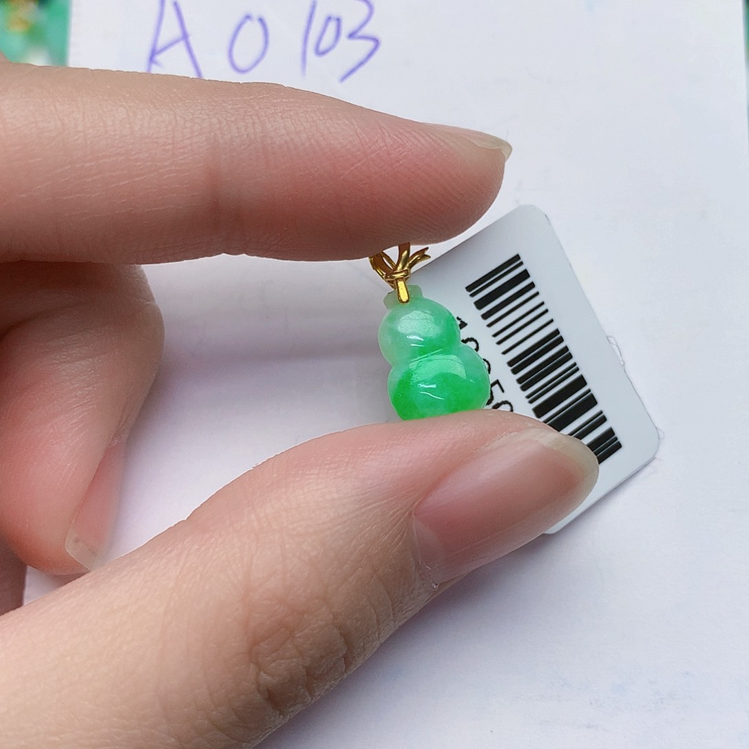 翡翠颈饰18K金镶嵌00000000