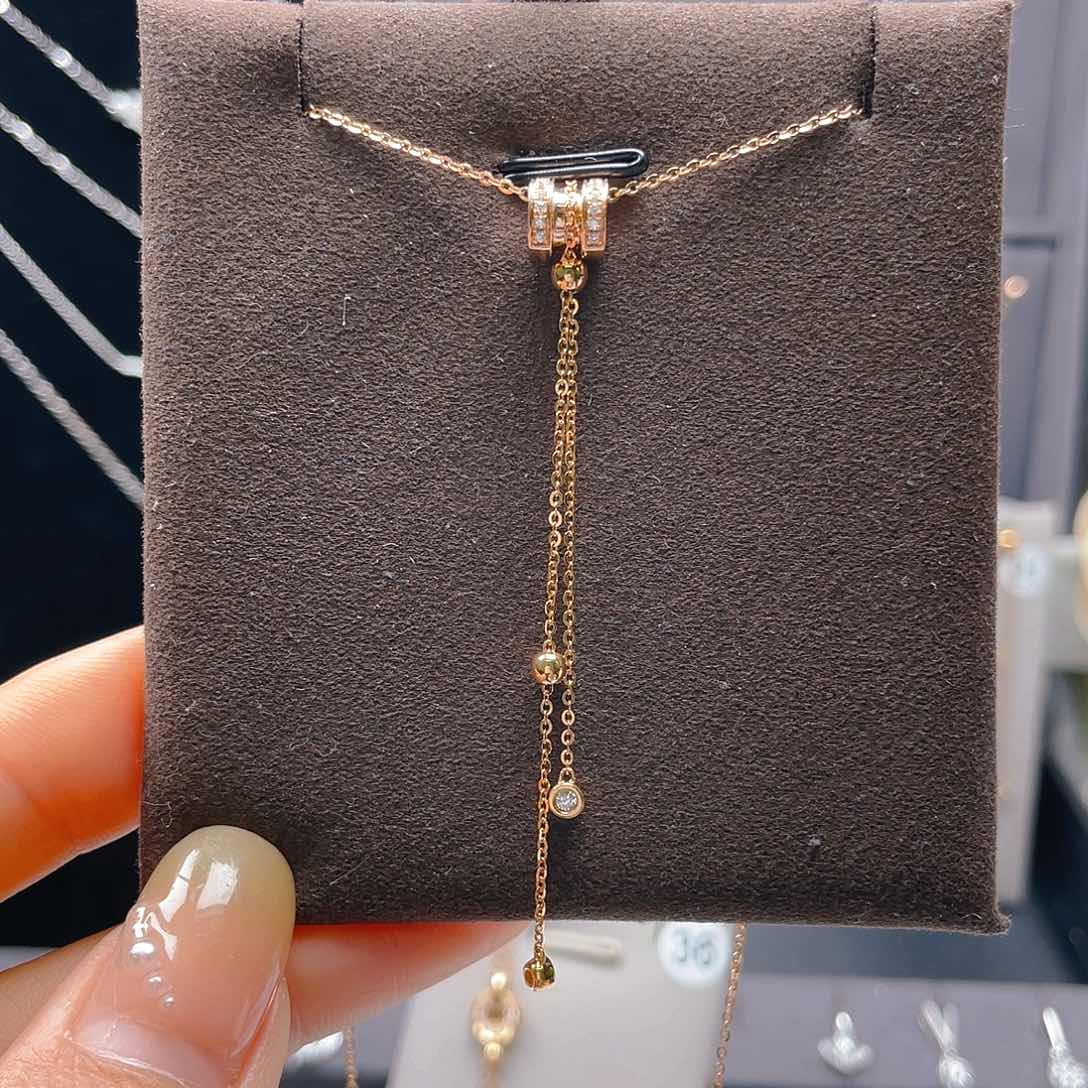 颈饰钻石18K金镶嵌项链