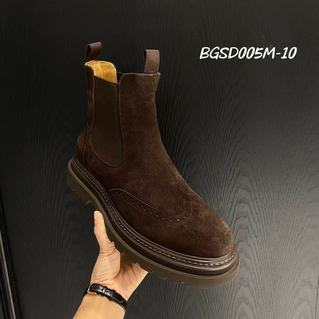 男款宝格秋冬加绒时尚英伦风男靴休闲鞋005M新款上新