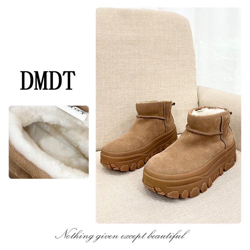 【DMDT潮牌】2025冬季新品 “律动心跳”保暖加厚羊毛女雪地靴TH086-3
