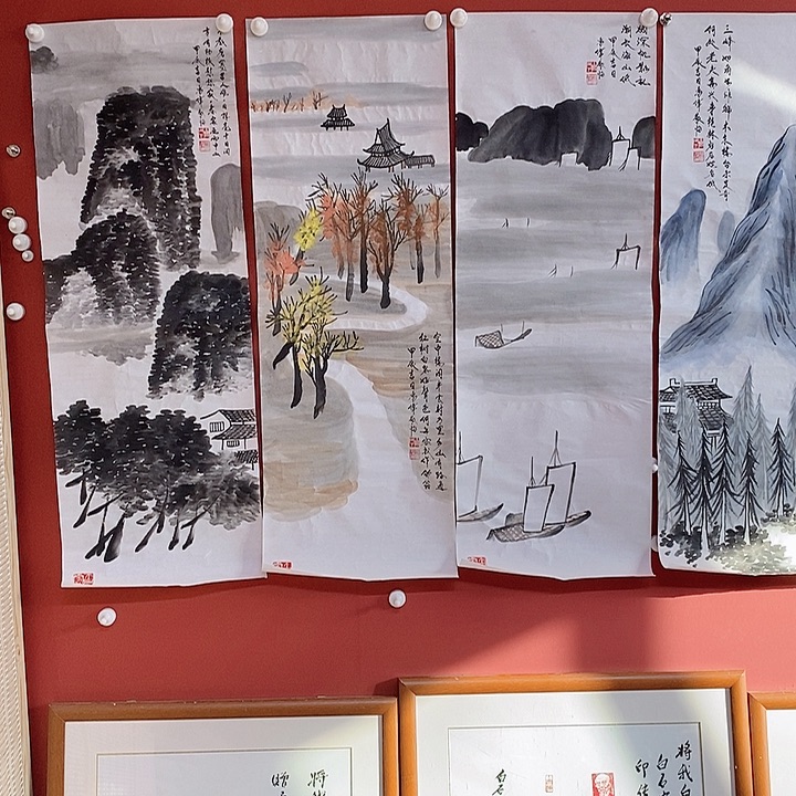 国画冯伟老师手绘国画作品音浩