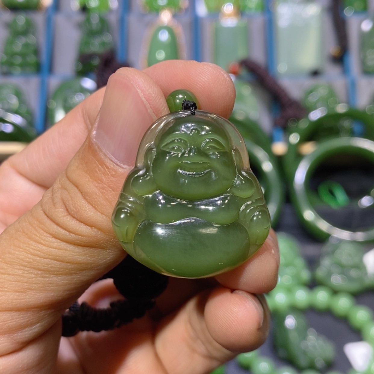 【闪购商品】和田玉吊坠(不含链)未镶嵌猫眼佛公 27/29/5.6