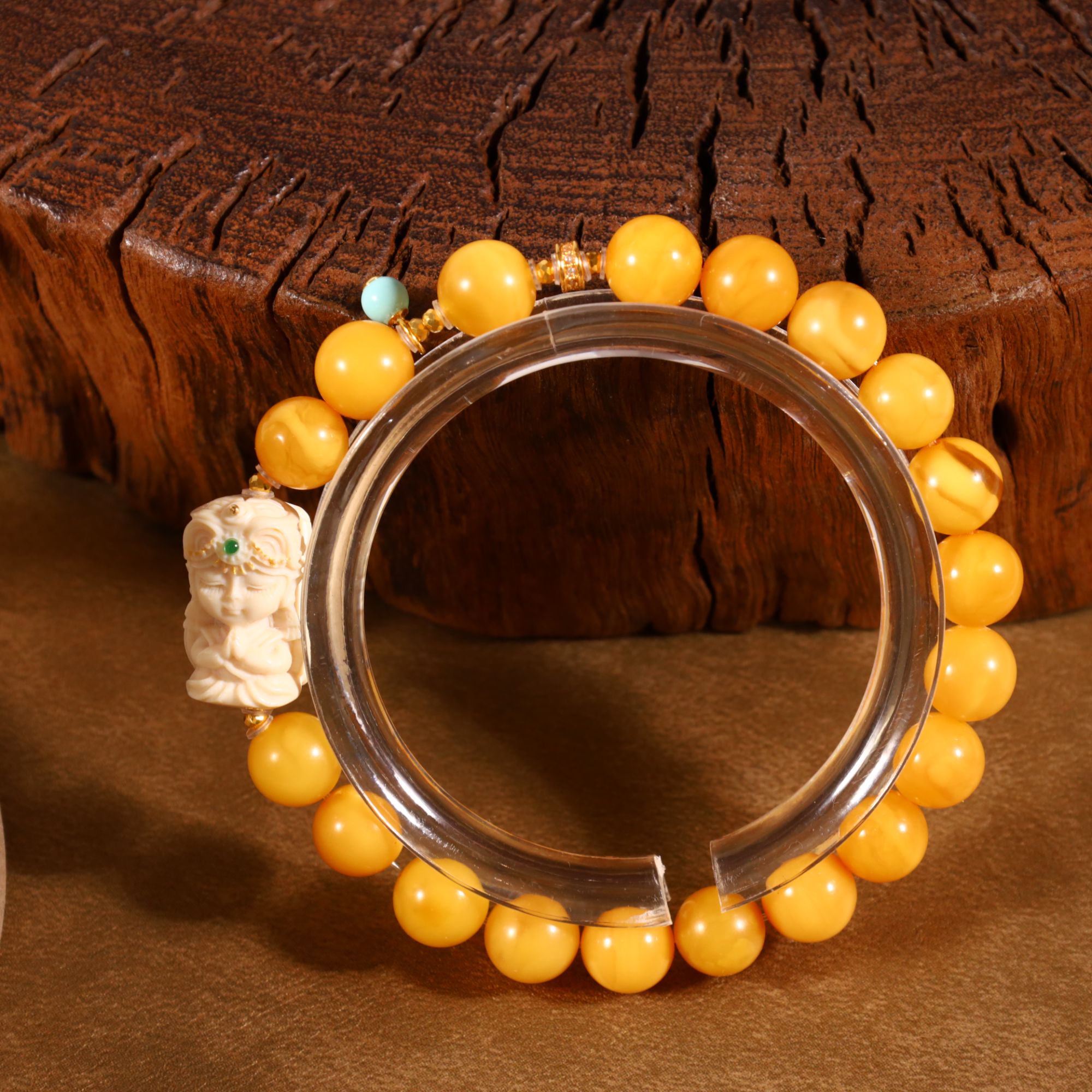 【大安】 18K蜜蜡扎基手串