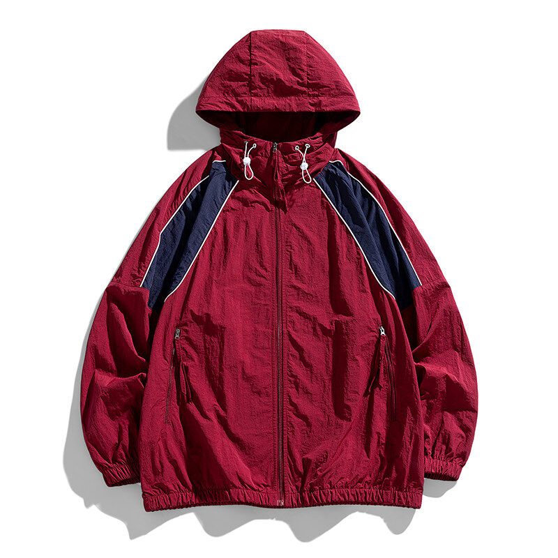 美式薄款宽松版防晒衣外套UPF100+情侣装防晒外套