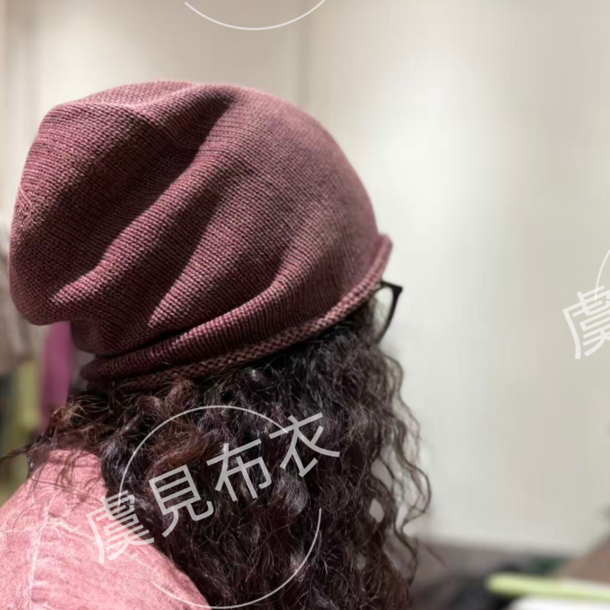 虞姑娘推荐 秋冬炒色做旧棉线针织堆堆帽