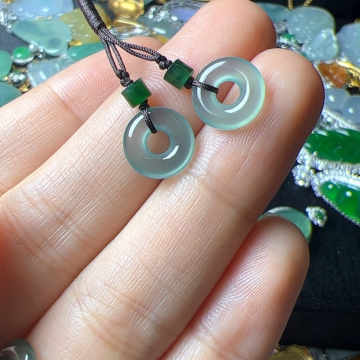 翡翠未镶嵌耳饰翡翠吊坠项链