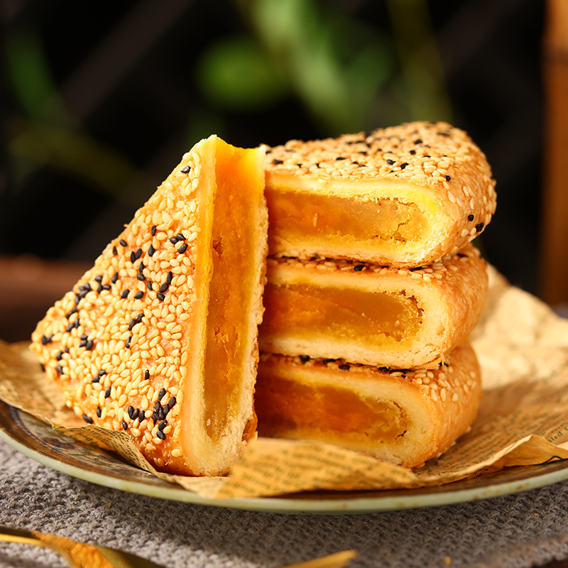 温州桥墩板栗多种口味老式手工糕点零食网红桥墩月饼