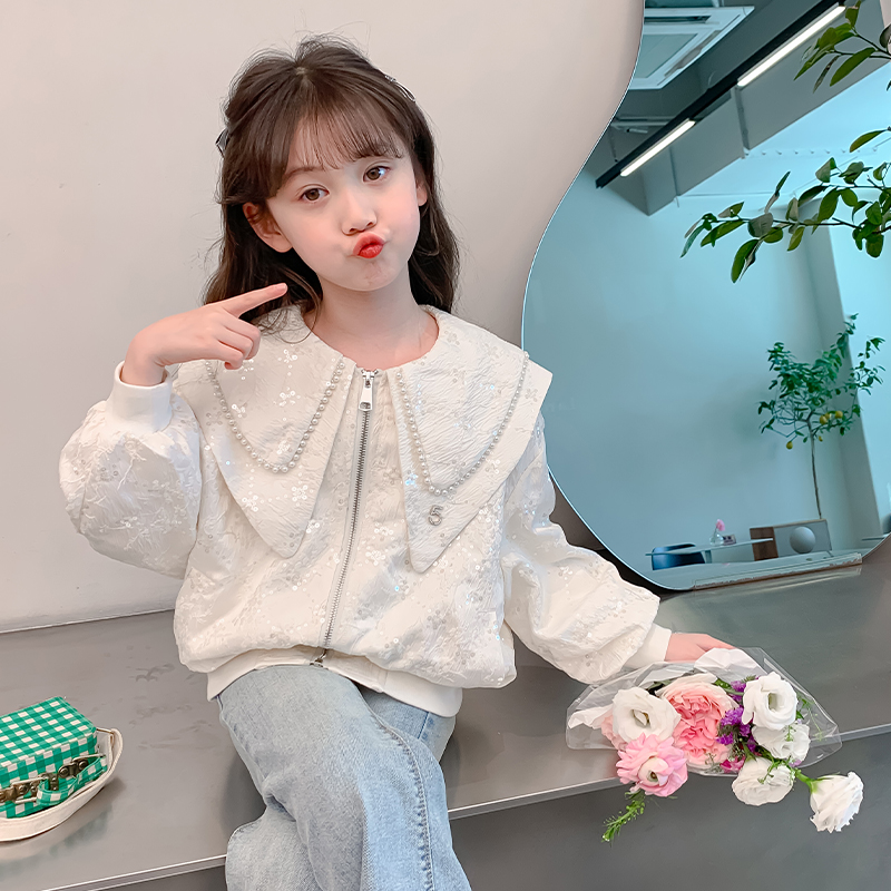 女童秋装外套2025新款洋气女孩时髦大童上衣儿童春秋款小香风秋季