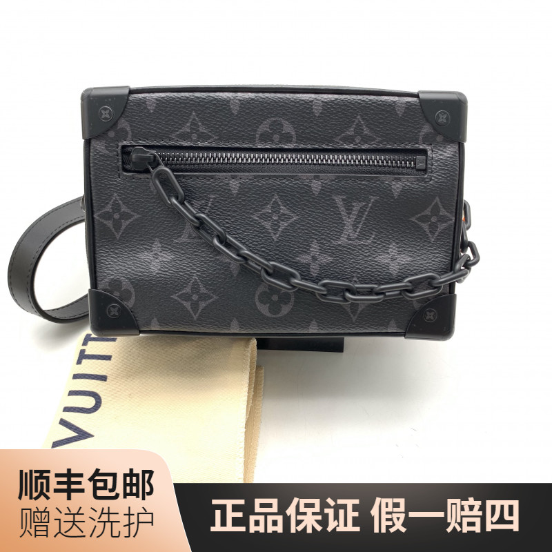 99新 LouisVuitton/路易威登 LV 黑老花盒子斜挎包/10021344 肩包