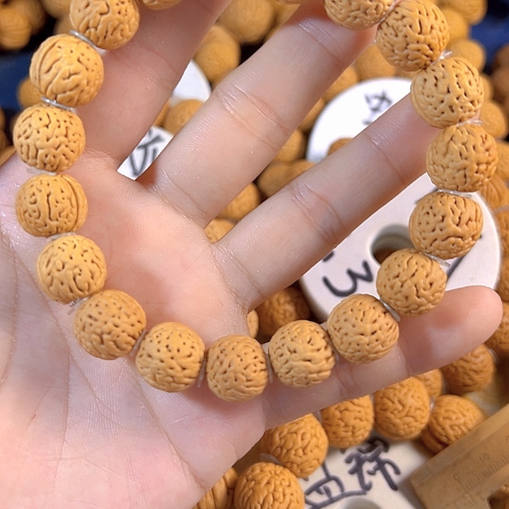 桃核手串14.5矮壮金刚纹桃核