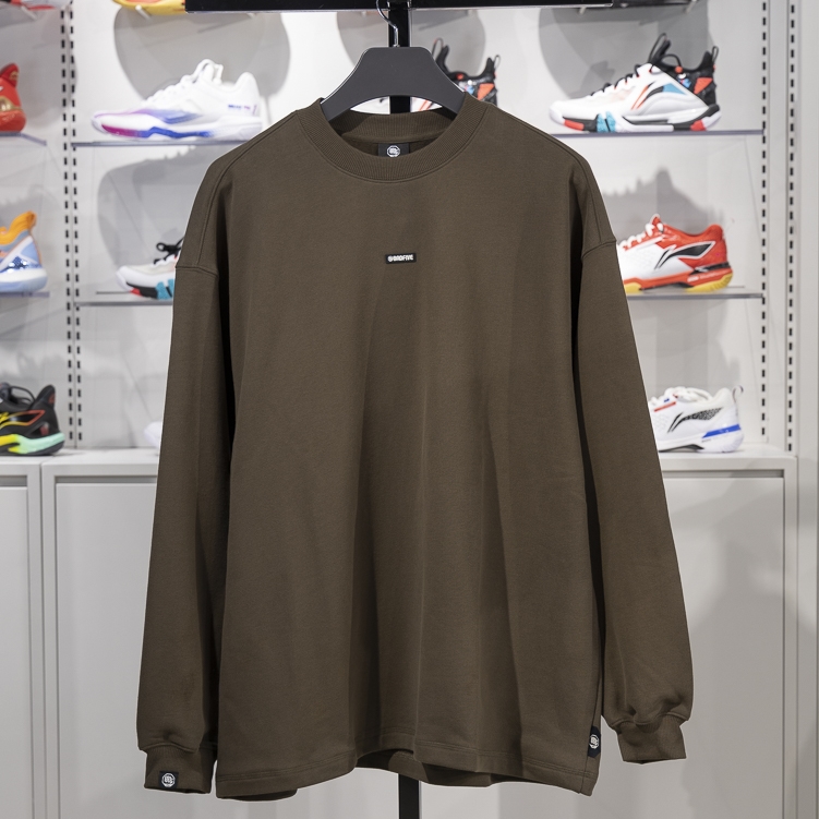 （直播）李宁卫衣反伍BADFIVE男子宽松百搭套头无帽卫衣AWDUB91