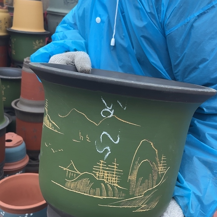 紫砂紫砂花盆盆栽