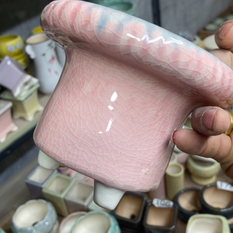 红陶花盆微瑕介意勿拍