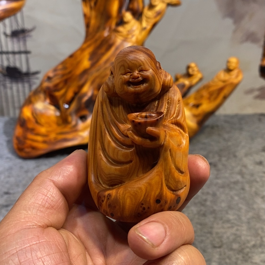 【闪购商品】柏木（崖柏）根雕木雕工艺品摆件家居厂家直销手把件