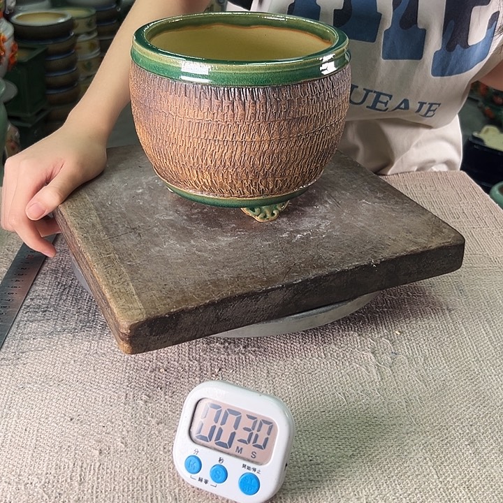 泳坤堂石湾花盆陶瓷