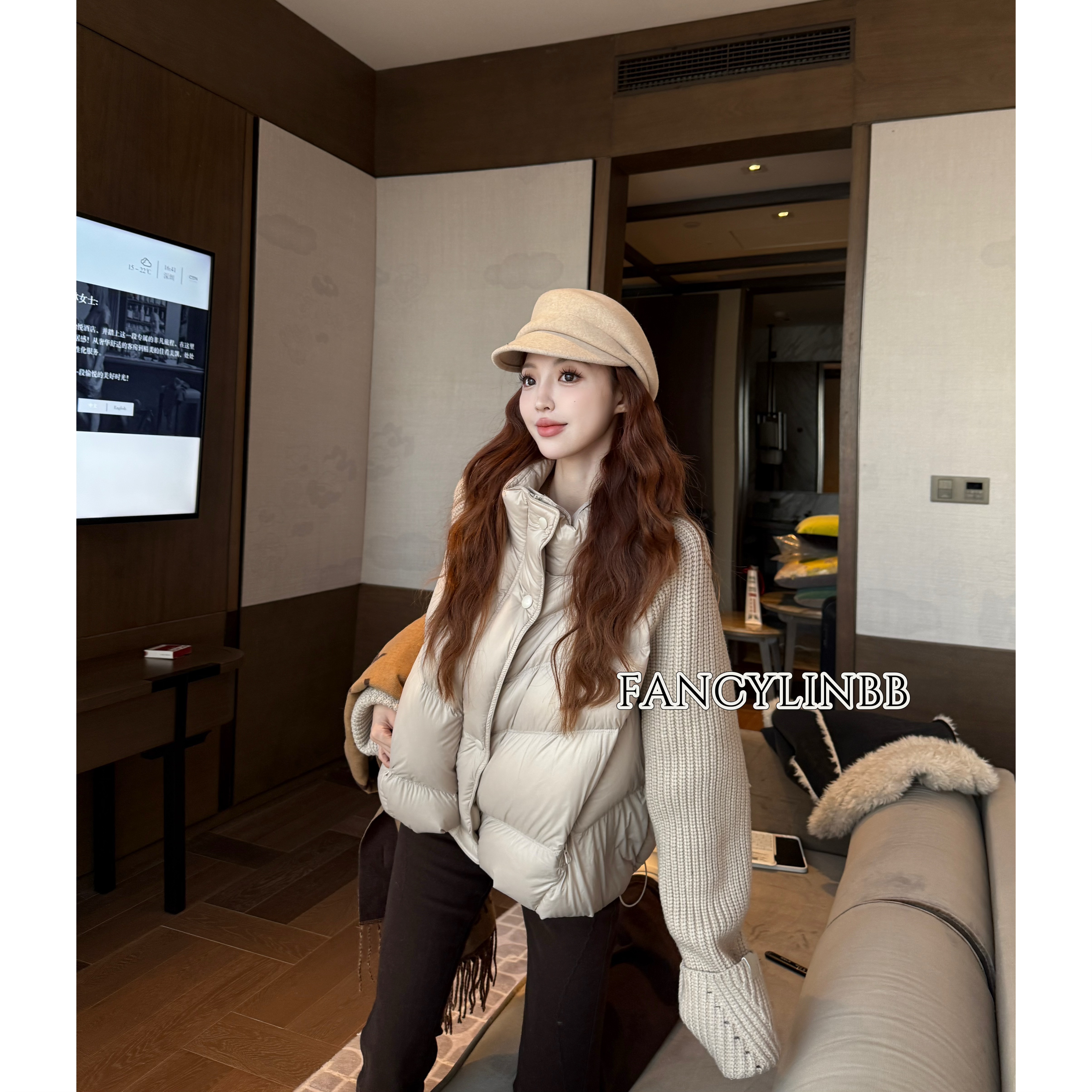 【留学生】林北鼻·90白鹅绒➕羊毛高定系列！满工艺羽绒服外套