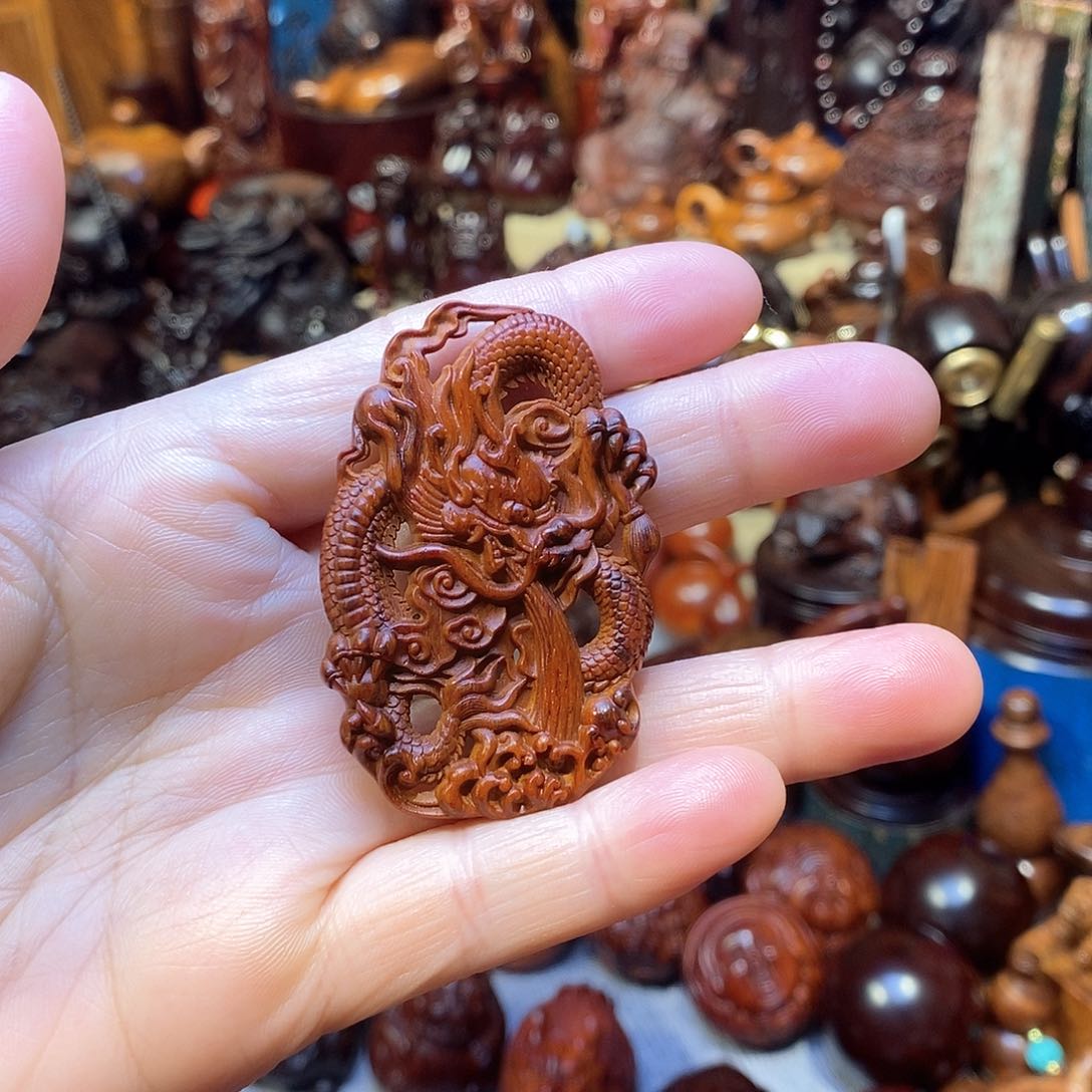 檀香紫檀（小叶紫檀）双面龙