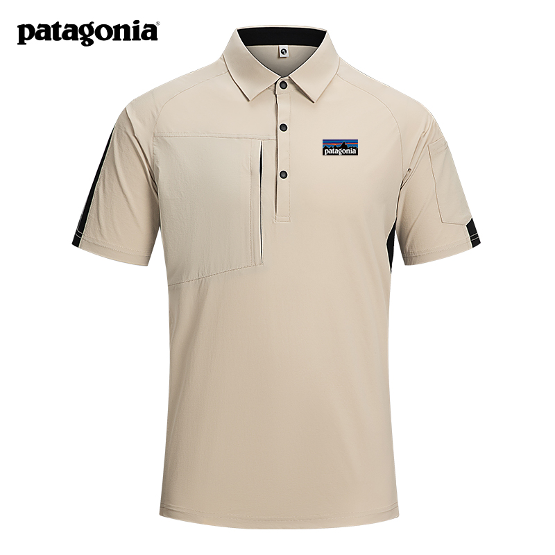 巴塔哥尼亚(Patagonia) 透气运动POLO衫运动男款纯色上衣夏季翻领