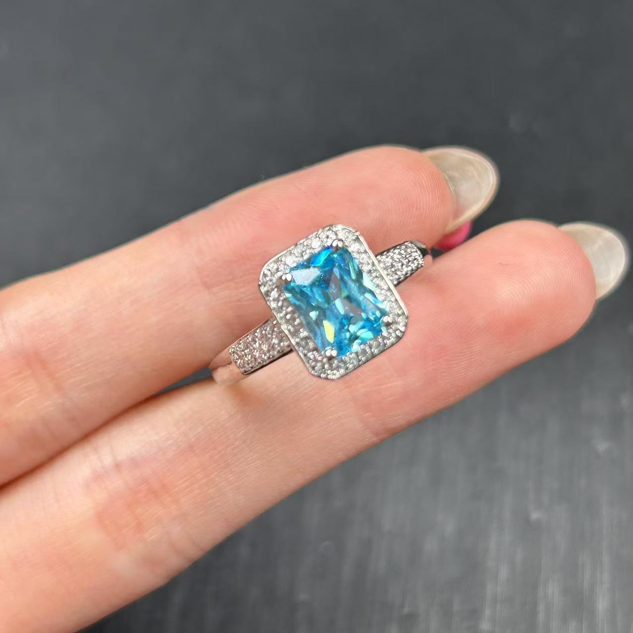 意大利GD-奢华气质轻奢梦幻彩色戒指635