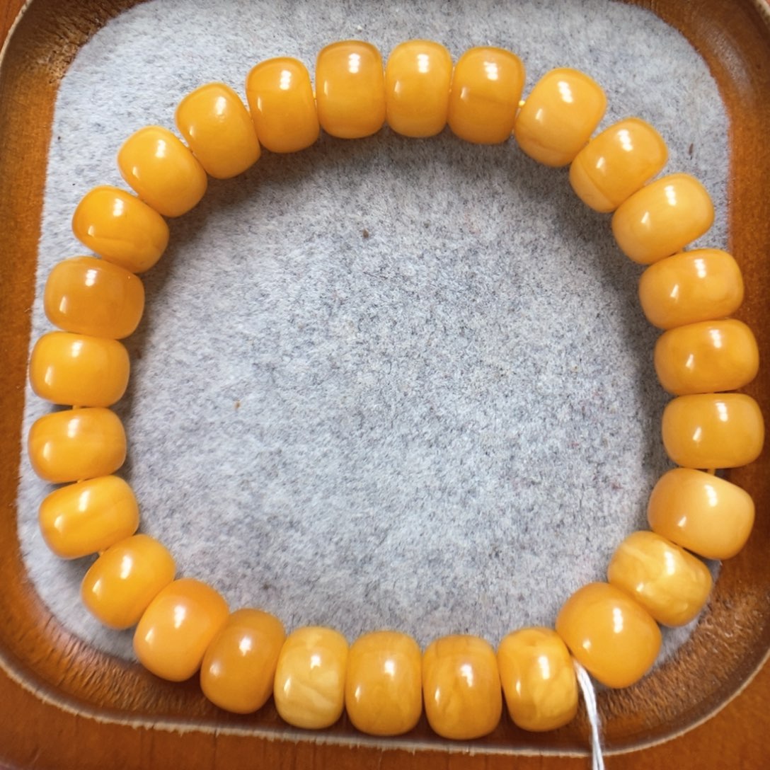 未镶嵌蜜蜡手串蜜蜡