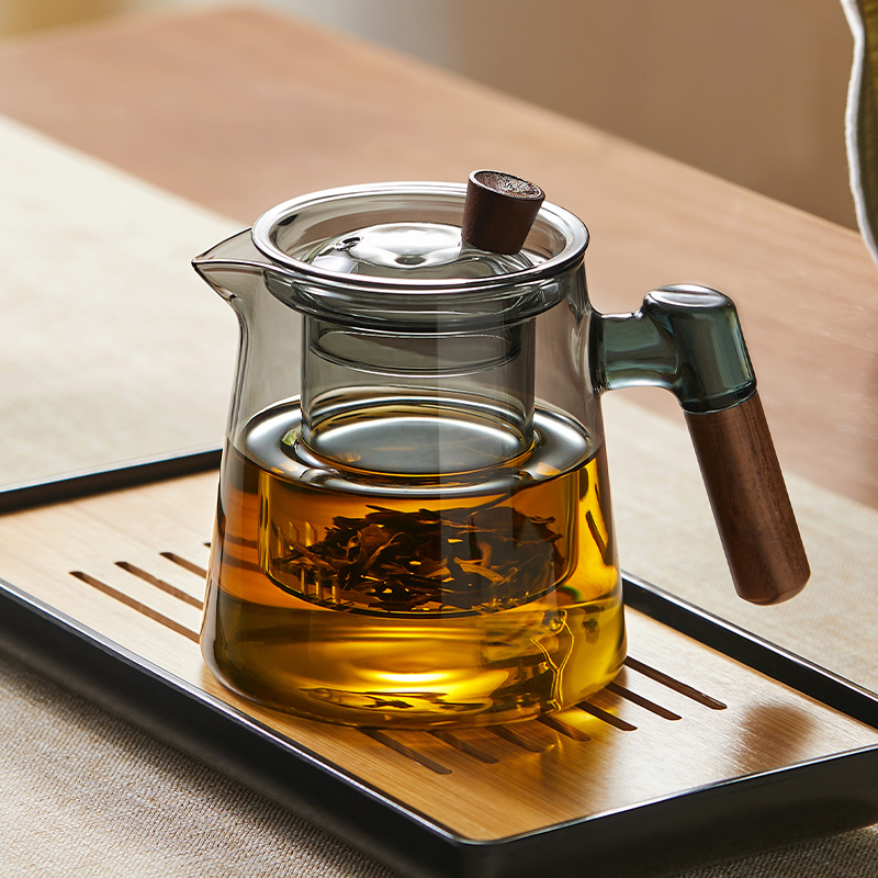 茶壶玻璃耐高温专用家用茶具办公室泡茶喝茶器茶杯加厚泡茶壶套装