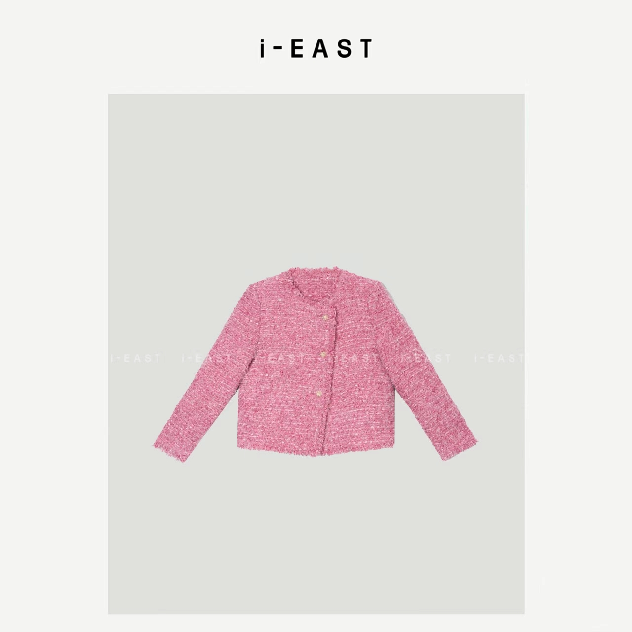 i-EAST QQ 轻尘初静~ 秋冬气质小香风短款外套5D WT10675