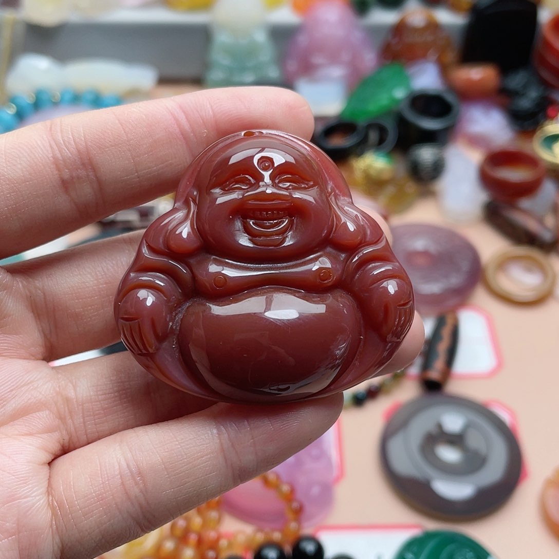 玛瑙/玉髓颈饰合金菜*