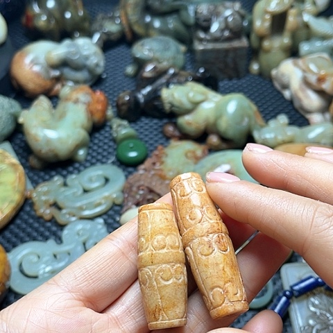 白玉菩提吊坠摆件