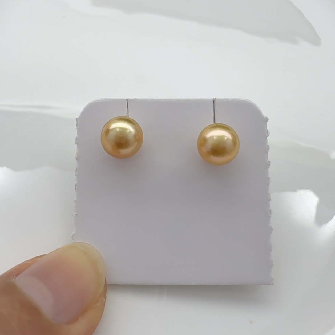 耳饰银S925镶嵌海水珍珠