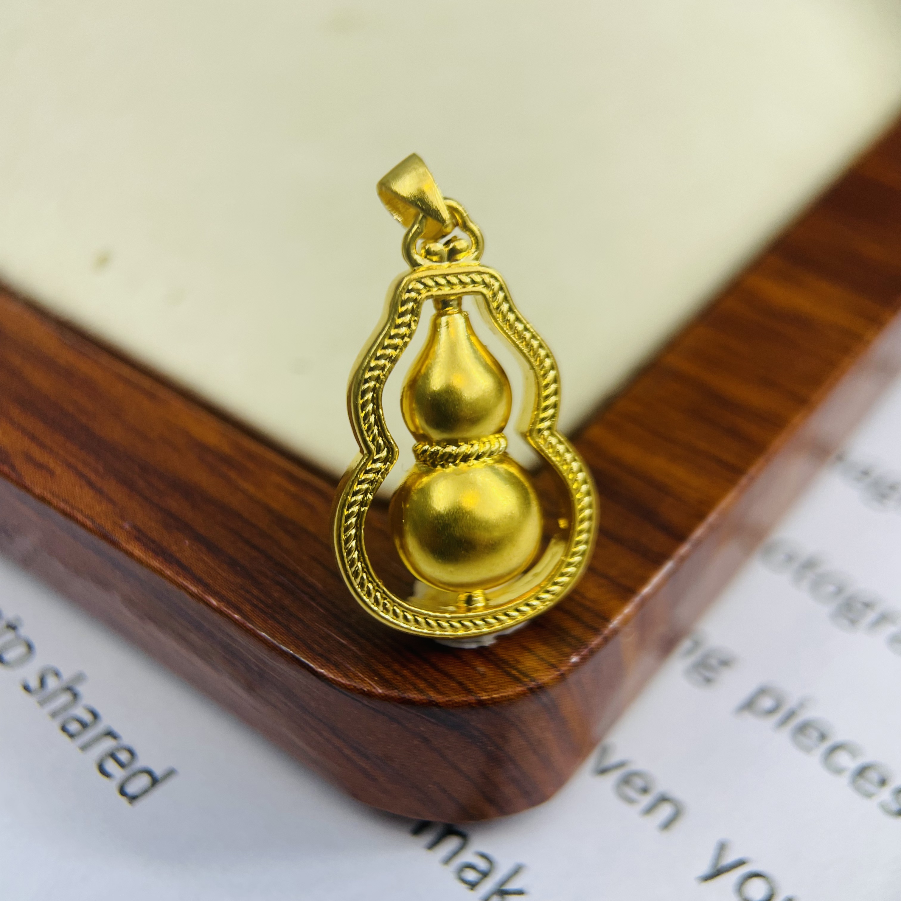 黄金足金999福禄双全葫芦首饰配件DP2965-01280