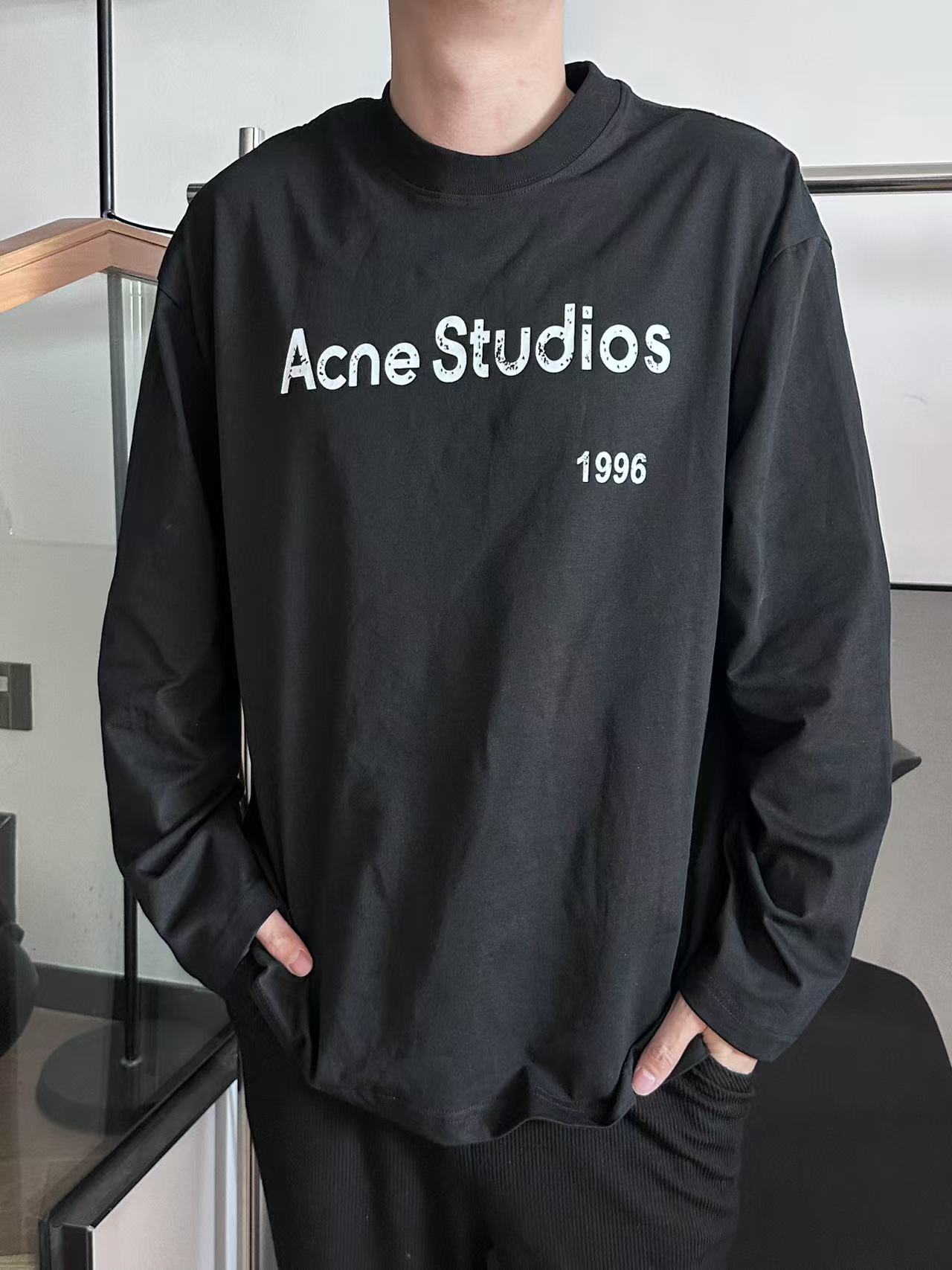 24SS新款AC新款前后字母印花长袖T男女同款