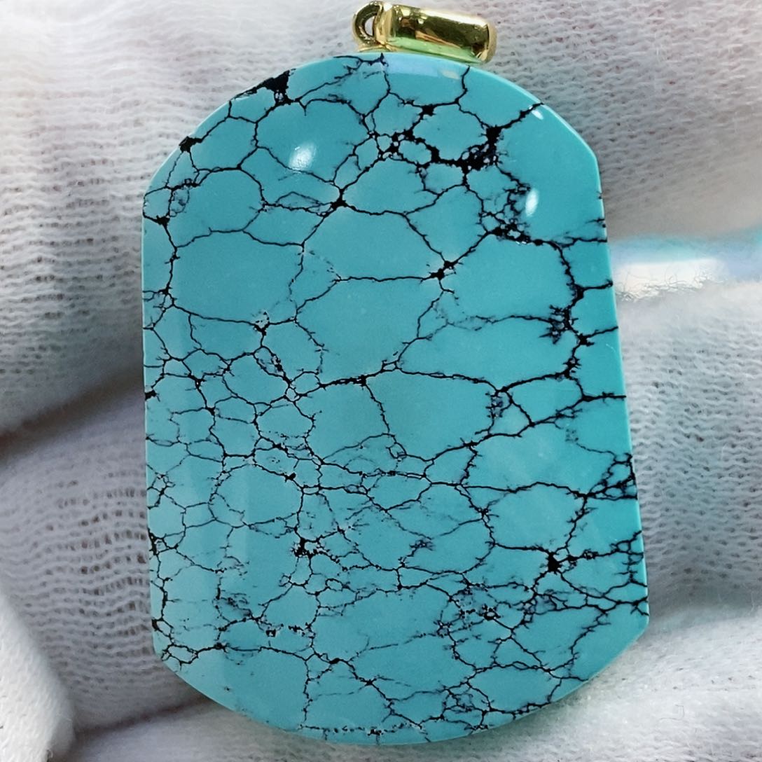 绿松石珠宝奇石18K金镶嵌