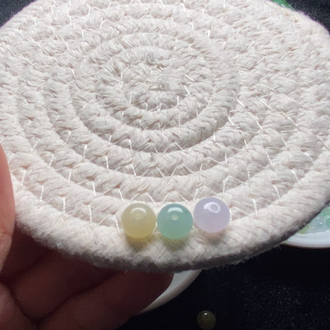 翡翠散珠卡8天然翡翠A货散珠