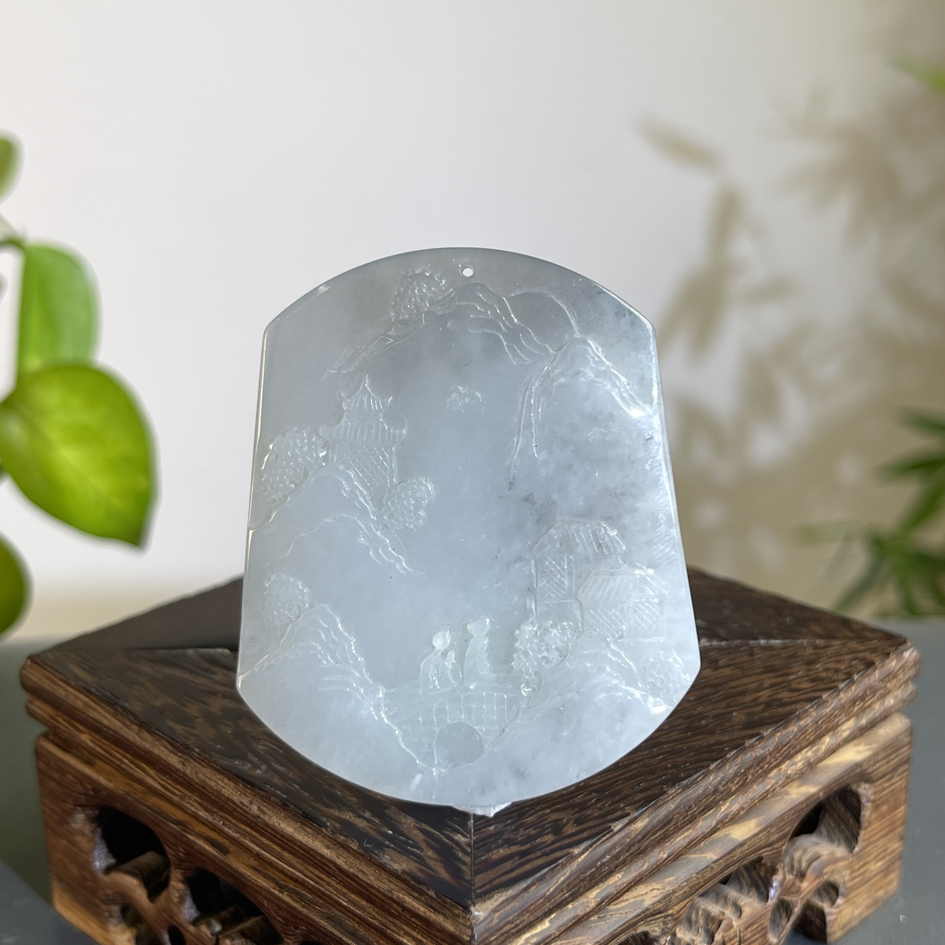 JTA19-87  天然缅甸A货翡翠  山水牌