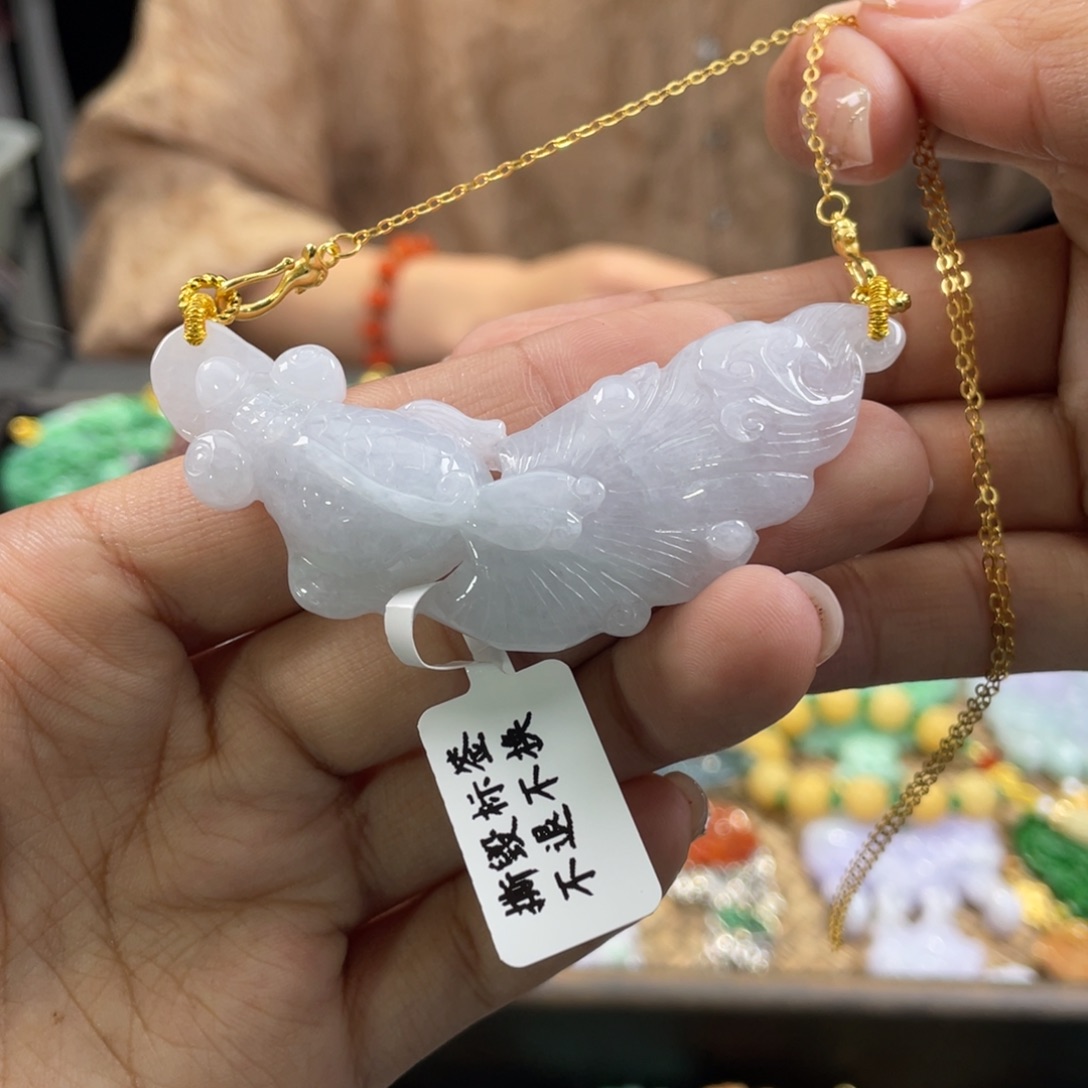 翡翠颈饰未镶嵌代编织