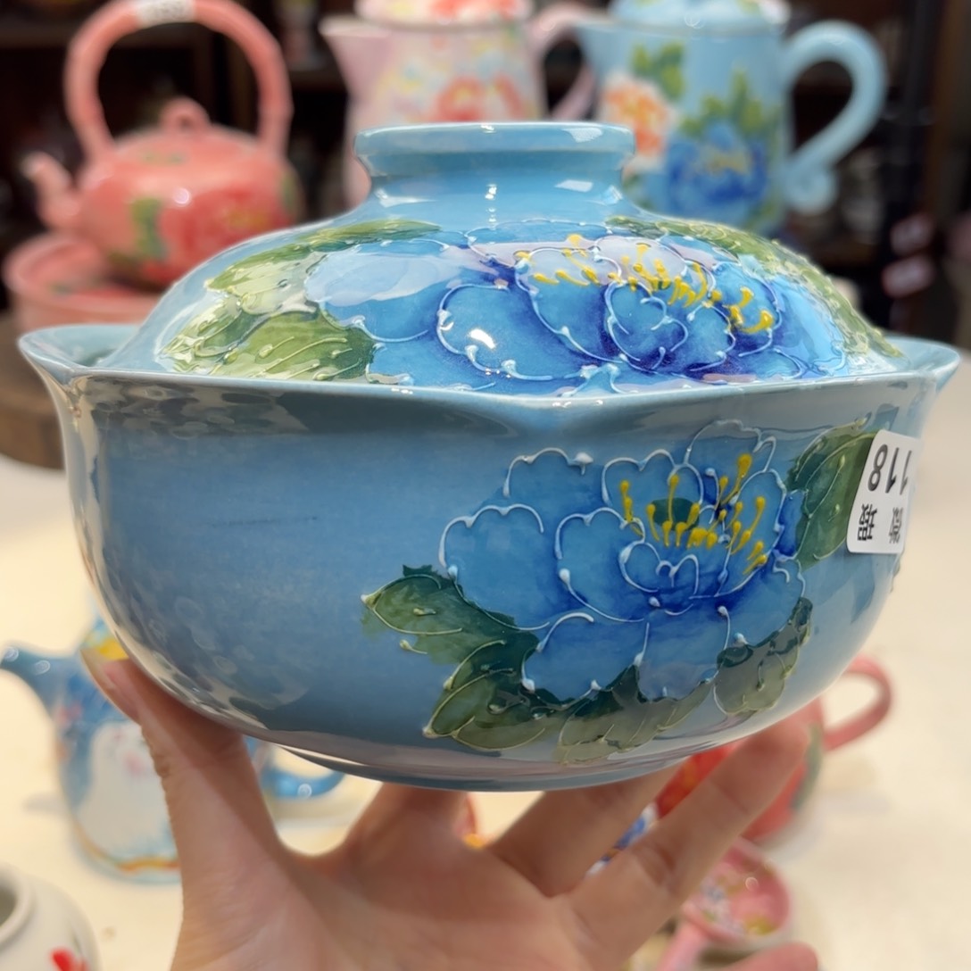 景德镇手绘高温釉下彩陶瓷茶具