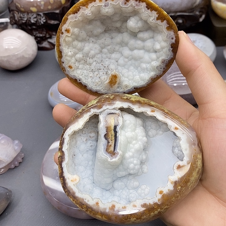 紫晶摆件未镶嵌聚宝盆