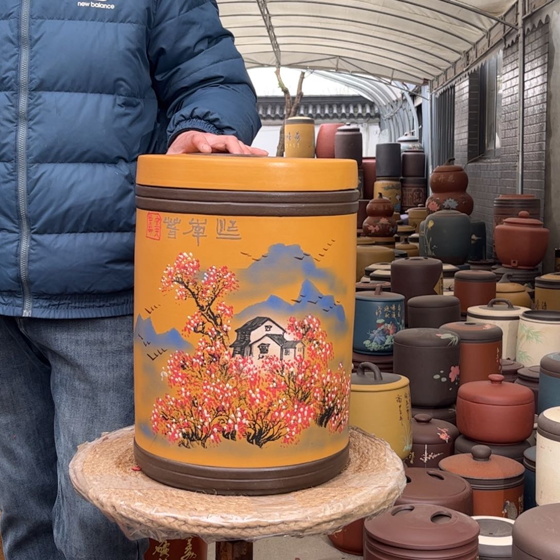 紫砂茶叶罐23 饼茶叶罐