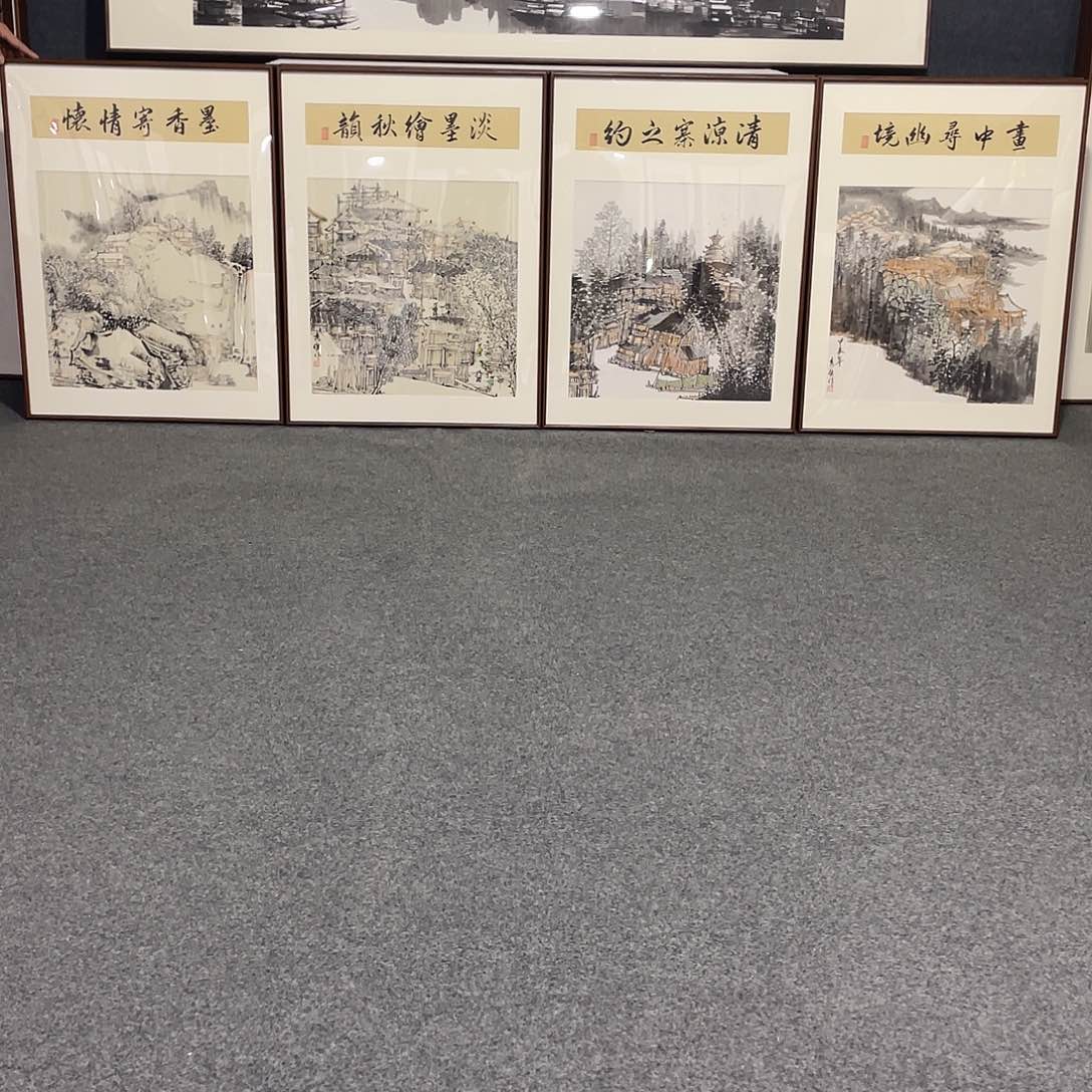 国画手绘画作品带框发货