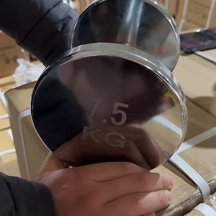 全新新款电镀大哑铃7.5公斤一对