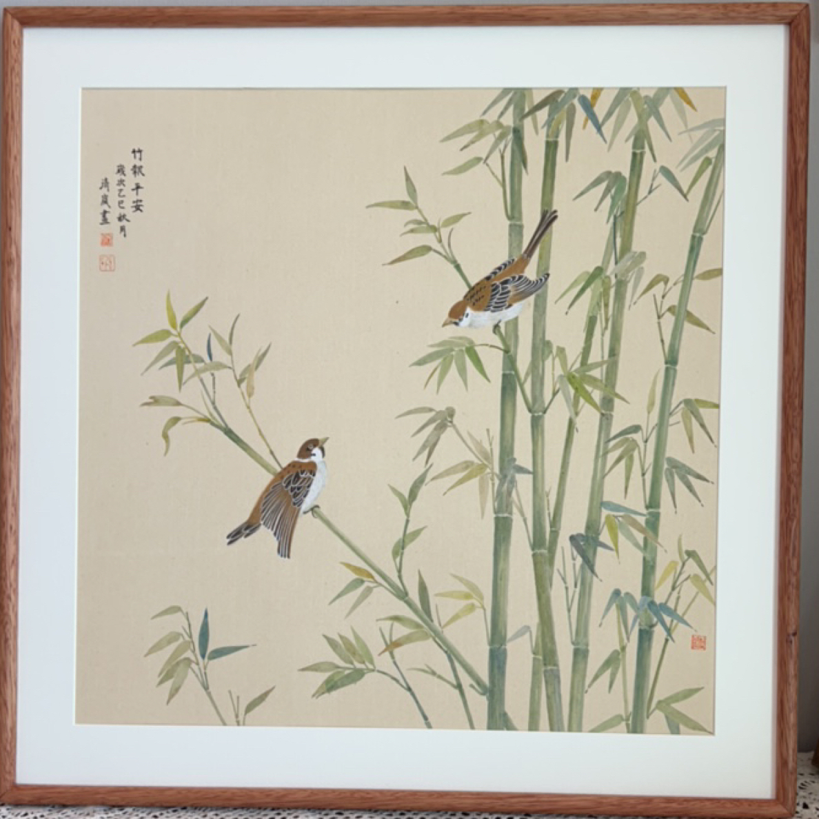 竹报平安家居装饰画62x62