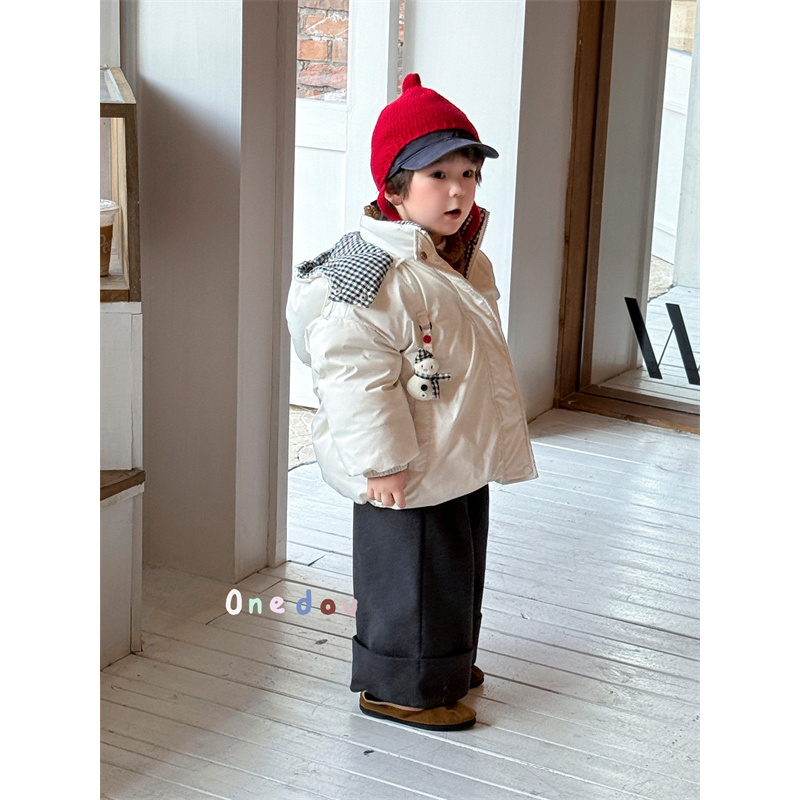one豆·25冬~卡通小雪人羽绒服5818（童装汉服）