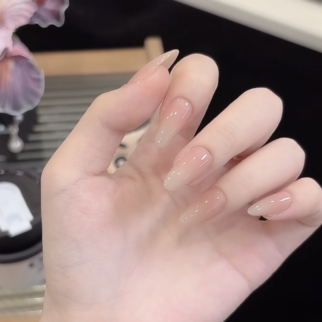 【 清纯氧气】珊瑚纪显白气质温柔渐变猫眼纯手工穿戴甲