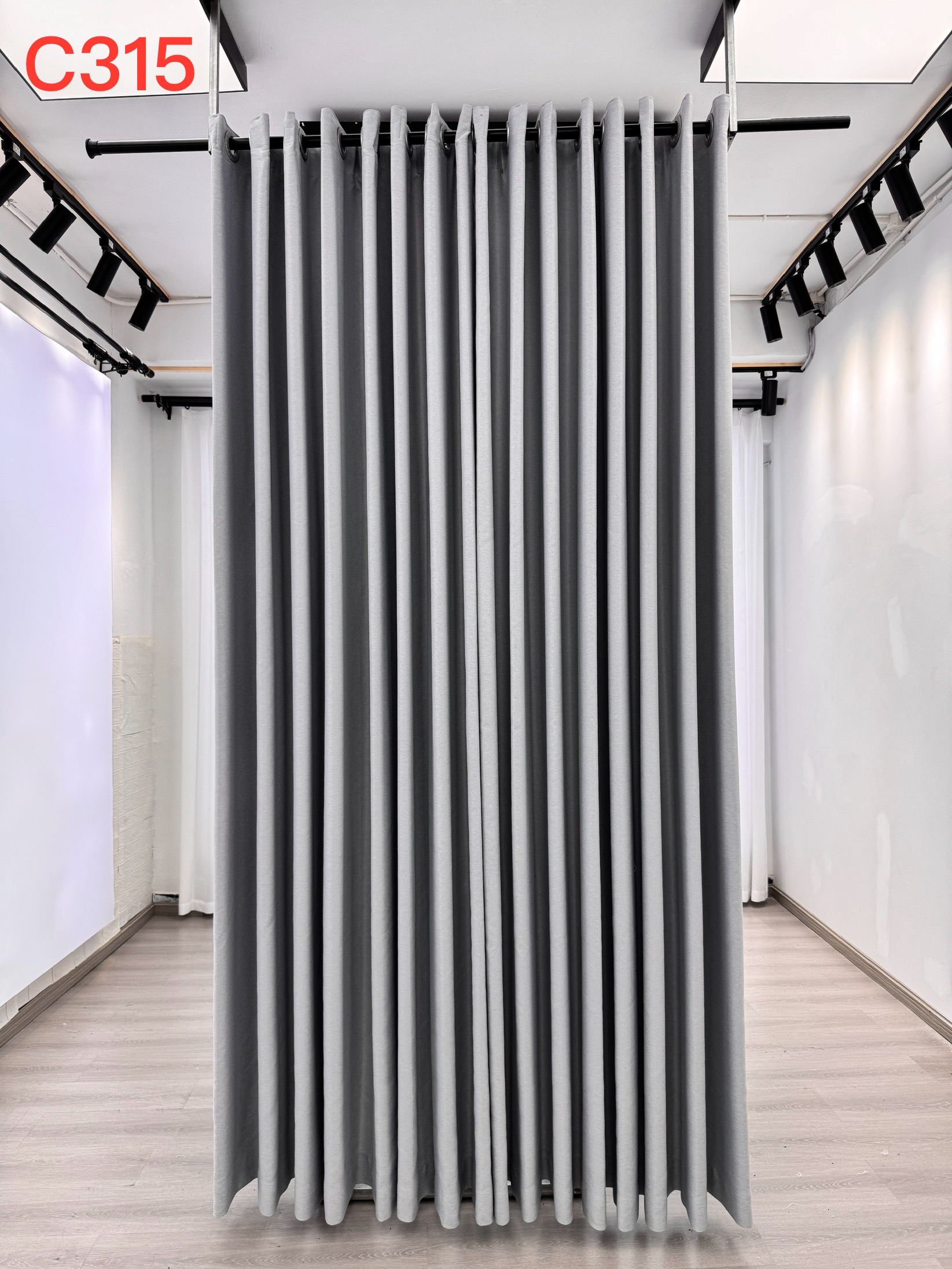 C315【星光闪耀雪尼尔】新款加厚全遮光灰色雪尼尔窗帘