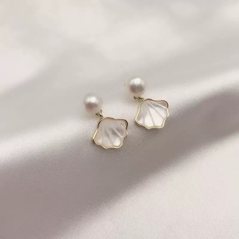 合金耳饰 01-65k贝壳耳钉