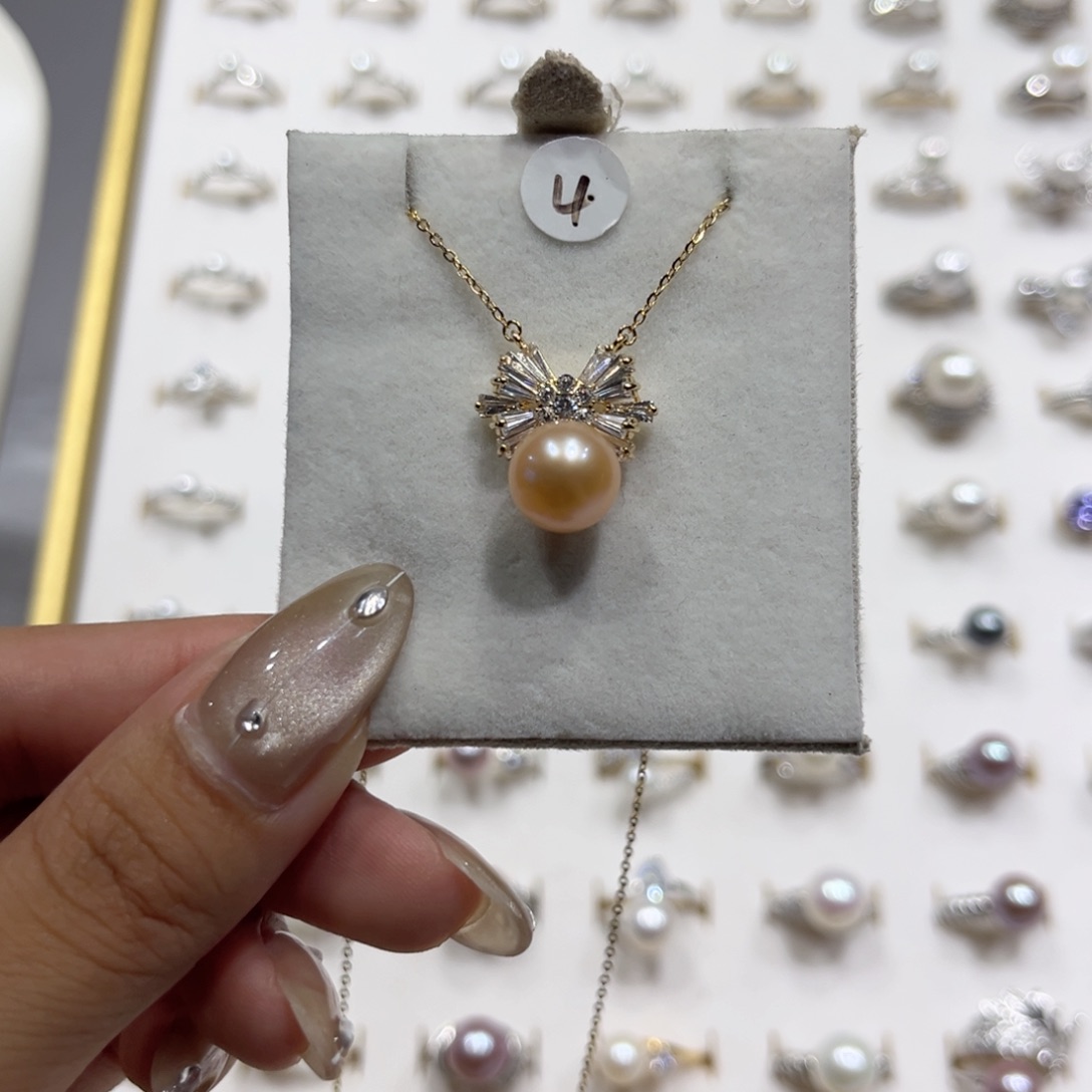 套链银S925镶嵌淡水珍珠