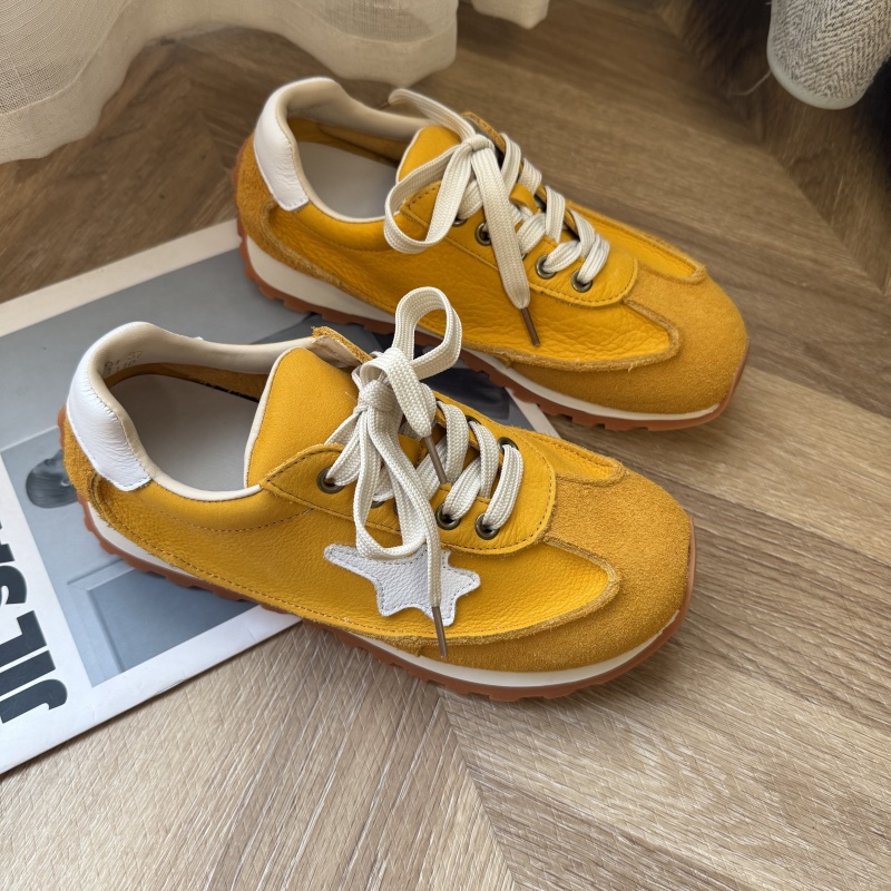 2025新款系带德训鞋圆头时尚休闲鞋百搭低帮阿甘鞋鞋子