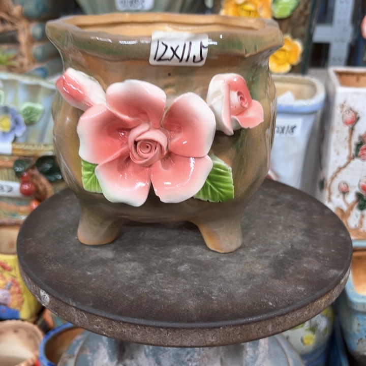 紫砂花盆粗陶材质多肉花盆