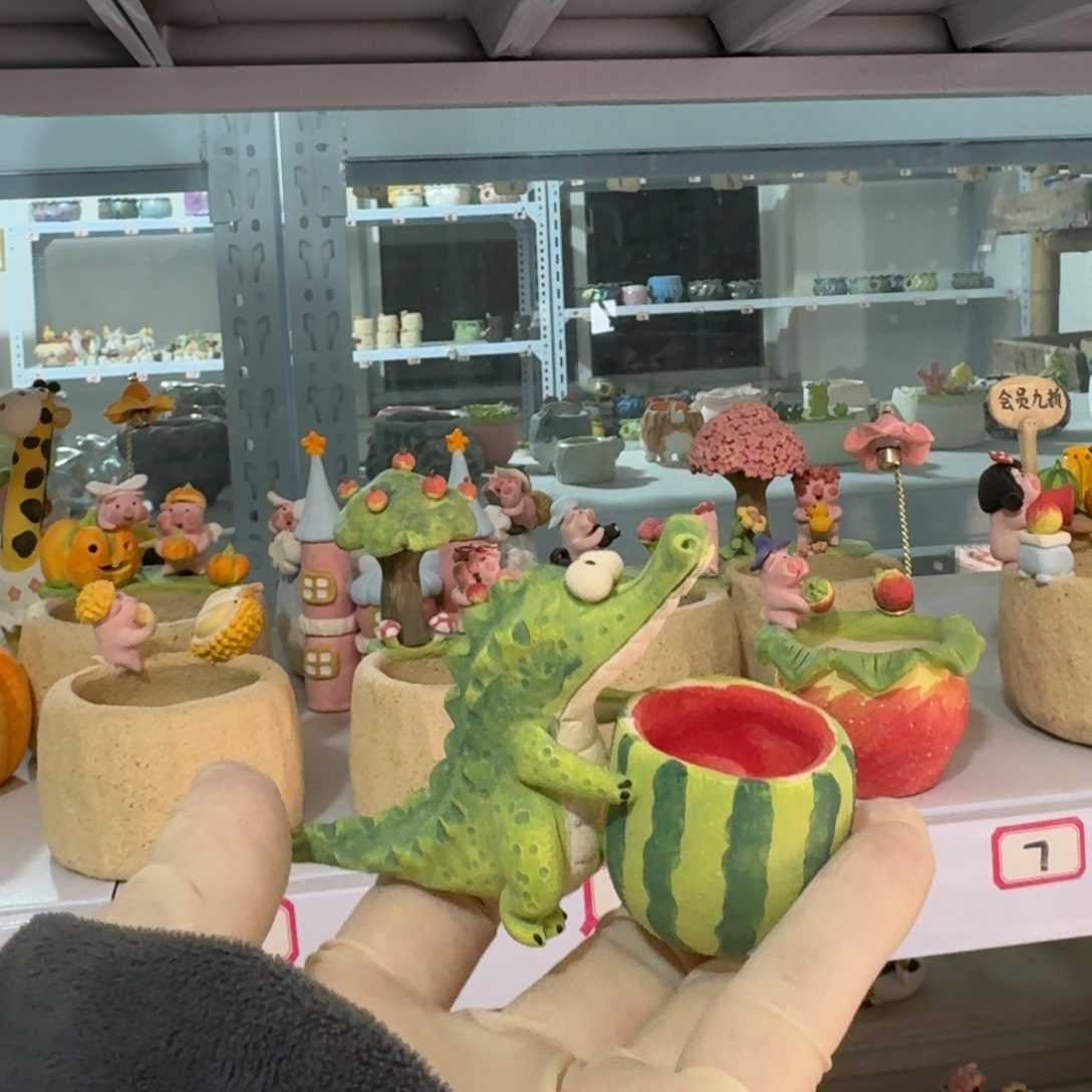 厂家直销手工花盆摆件