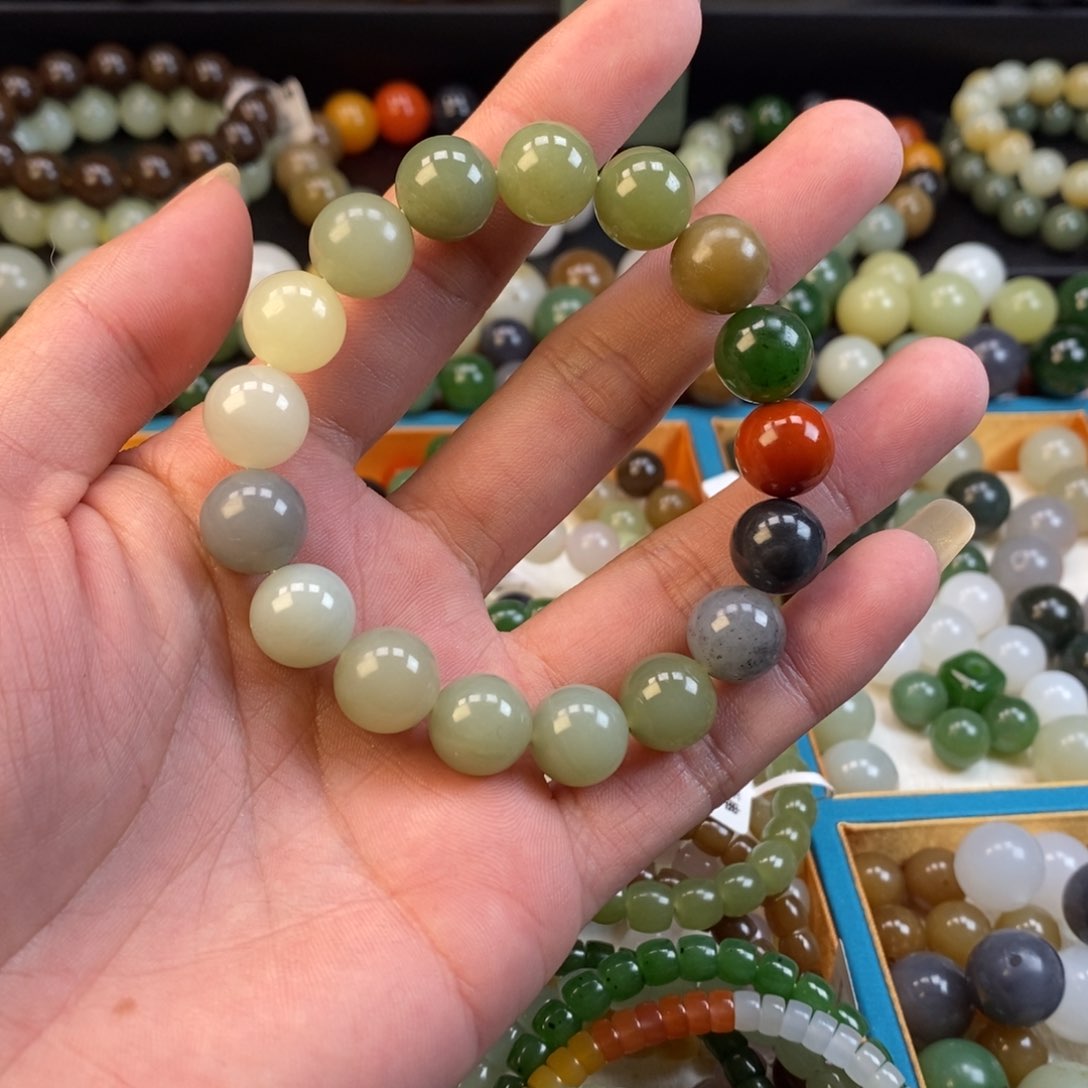 和田玉手串未镶嵌卡12福利多宝